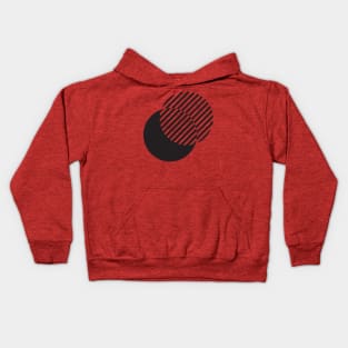 overlapping circles design Kids Hoodie